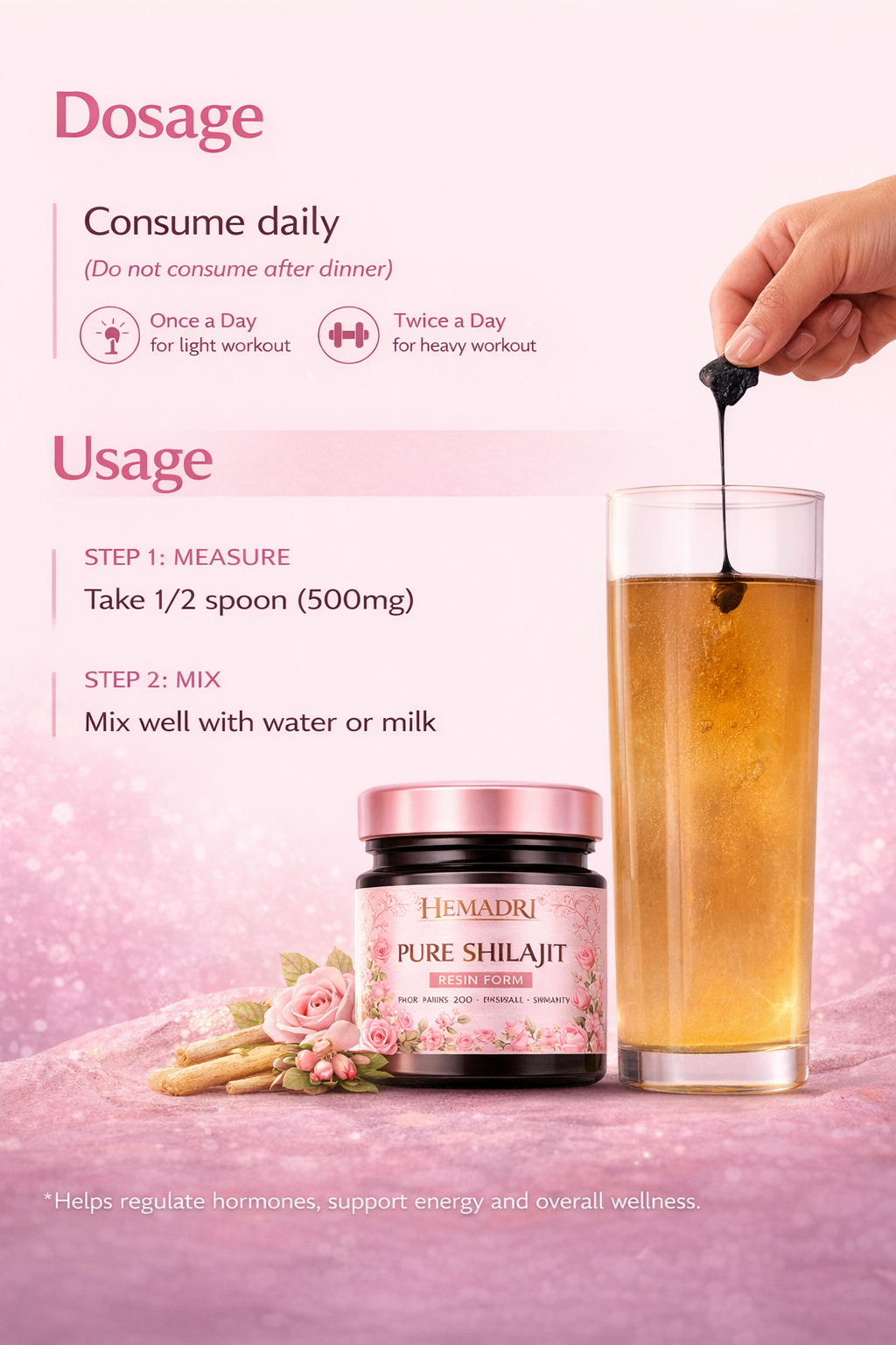 Hemadri Shilajit Resin for Women – 100% | Hormonal Balance, Energy & Stamina Support | Rich in Fulvic Acid & 85+ Minerals - Image 7