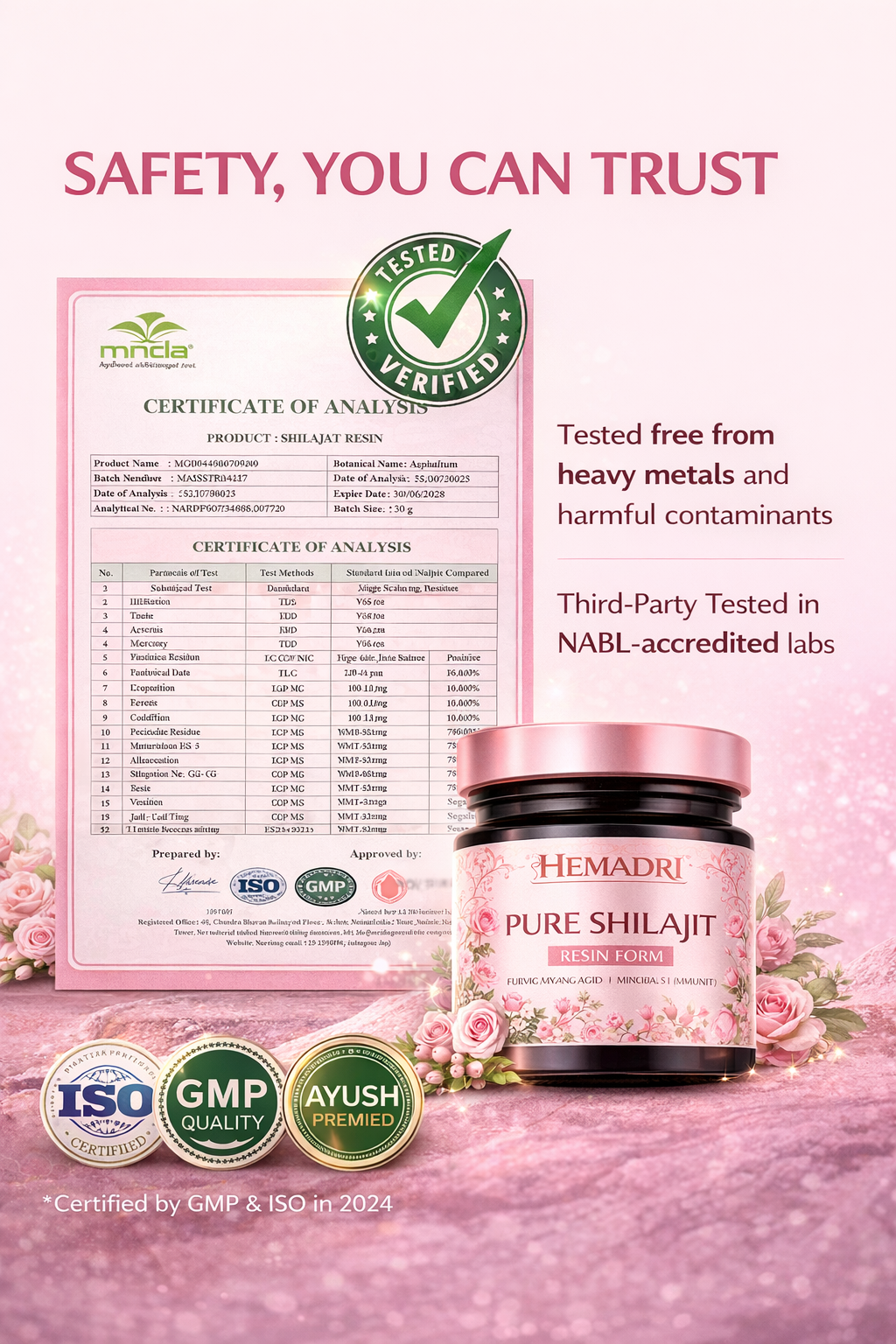 Hemadri Shilajit Resin for Women – 100% | Hormonal Balance, Energy & Stamina Support | Rich in Fulvic Acid & 85+ Minerals - Image 6