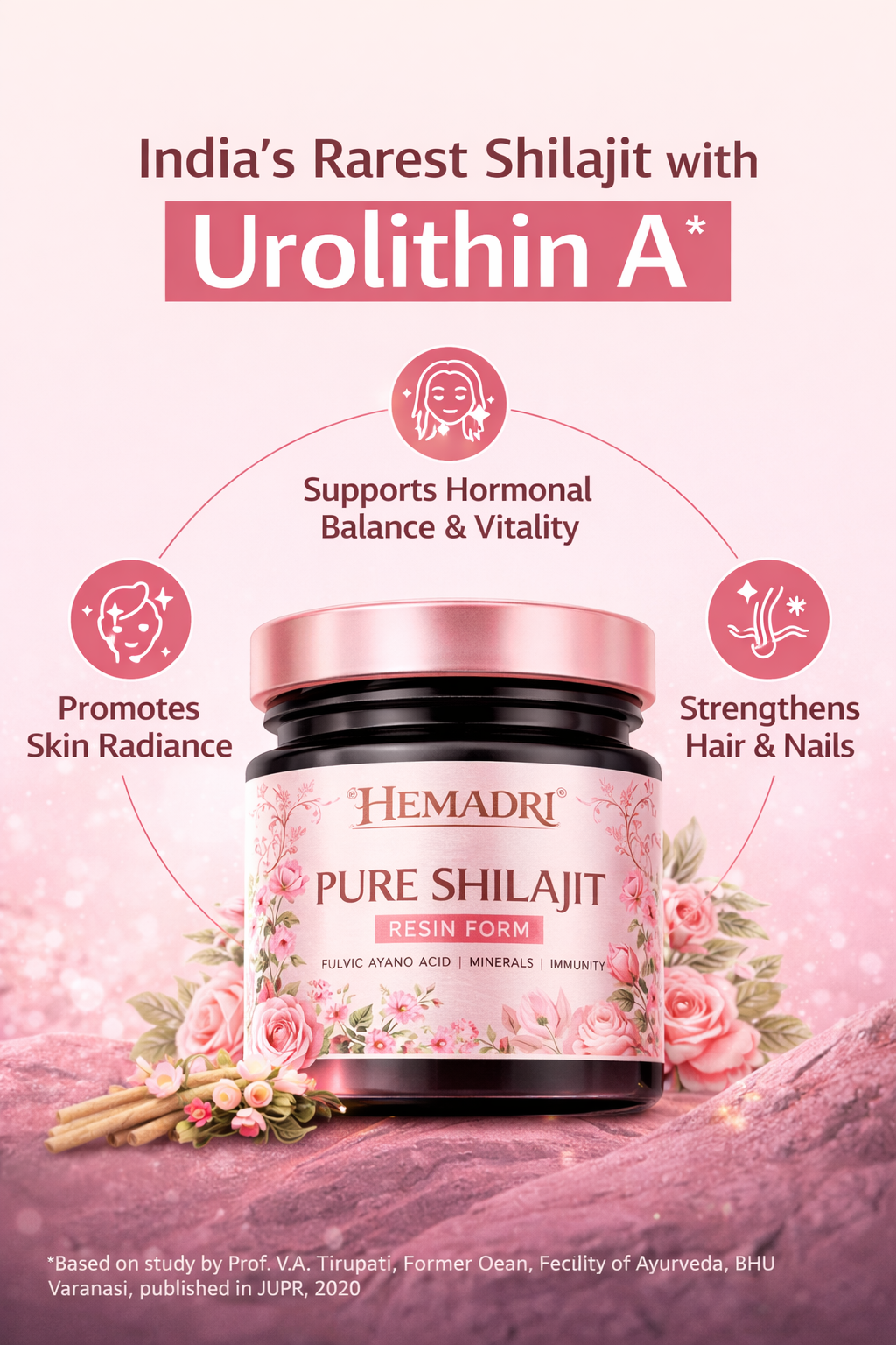 Hemadri Shilajit Resin for Women – 100% | Hormonal Balance, Energy & Stamina Support | Rich in Fulvic Acid & 85+ Minerals - Image 3