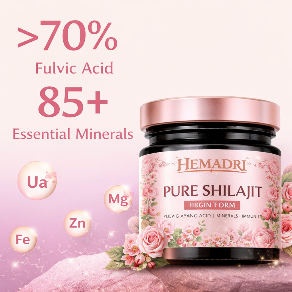 Hemadri Shilajit Resin for Women – 100% | Hormonal Balance, Energy & Stamina Support | Rich in Fulvic Acid & 85+ Minerals - Image 2