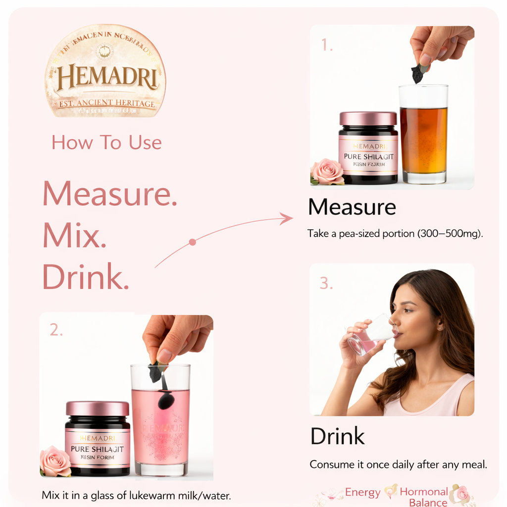 Hemadri Shilajit Resin for Women – 100% | Hormonal Balance, Energy & Stamina Support | Rich in Fulvic Acid & 85+ Minerals - Image 5